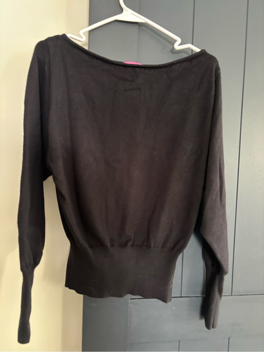 Edikted Black oversized  Off-the-Shoulder Boatneck Sweater size small - Picture 2 of 3